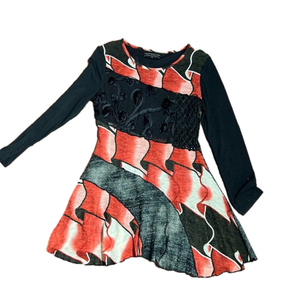 funsport  black long sleeved embellished dress